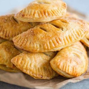 Apple Hand Pies - A super flaky pastry crust filled with cooked apples!