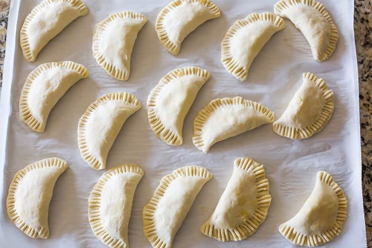 Apple Hand Pies assembled and ready for baking!