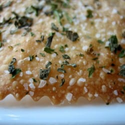 Close up image of lavash crackers.