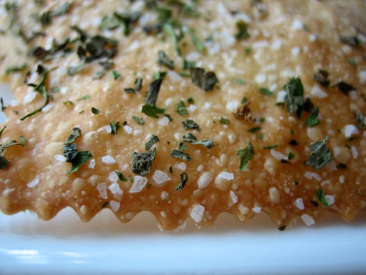 Close up image of lavash crackers.