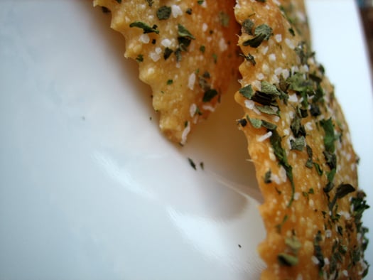 Close up image of lavash crackers.