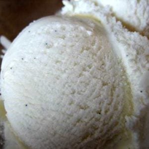 Scoops of vanilla ice cream.