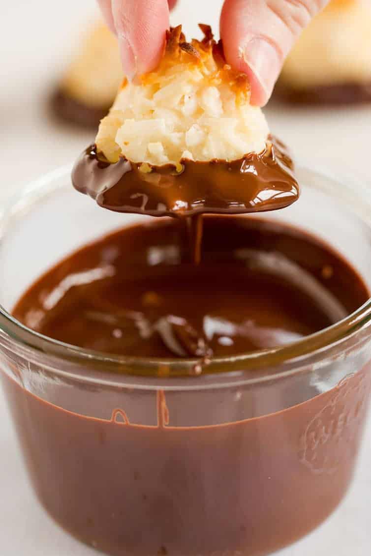Coconut Macaroons - These chocolate-dipped coconut macaroons are so easy to make and always a crowd favorite!