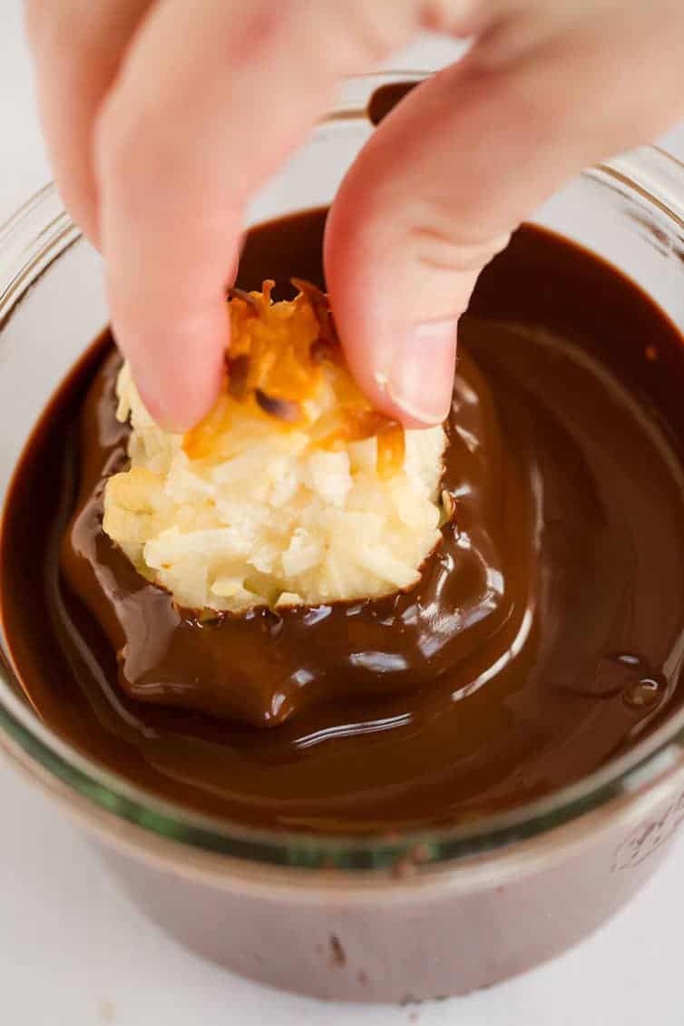 Coconut Macaroons - These chocolate-dipped coconut macaroons are so easy to make and always a crowd favorite!