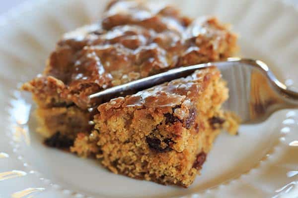 Fork slicing into a Poor Man's Cookie.