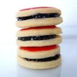 Stack of 3 empire cookies.