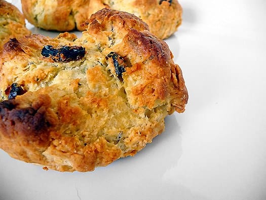 Irish soda bread scones on a white plate.