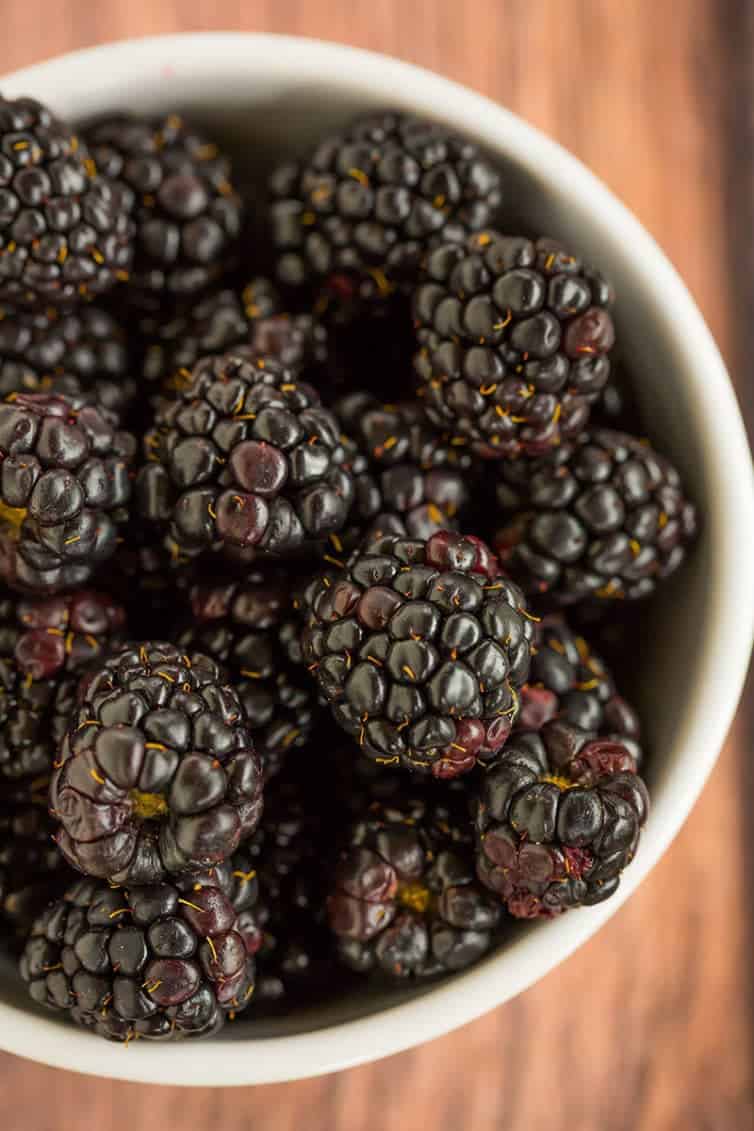 A big bowl of fresh blackberries!