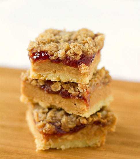Top 10 Best Bar Recipes >> Peanut Butter & Jelly Pie Bars | browneyedbaker.com