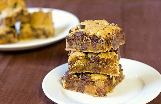 Top 10 Best Bar Recipes >> Salted Caramel Chocolate Chip Cookie Bars | browneyedbaker.com