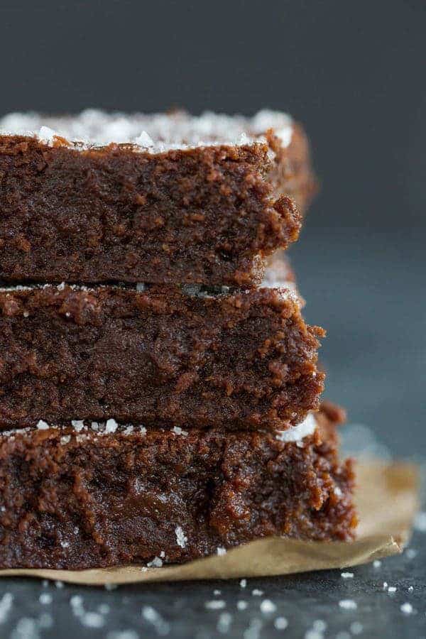 Sweet and Salty Brownies - Up close and personal with the best salted caramel brownies!