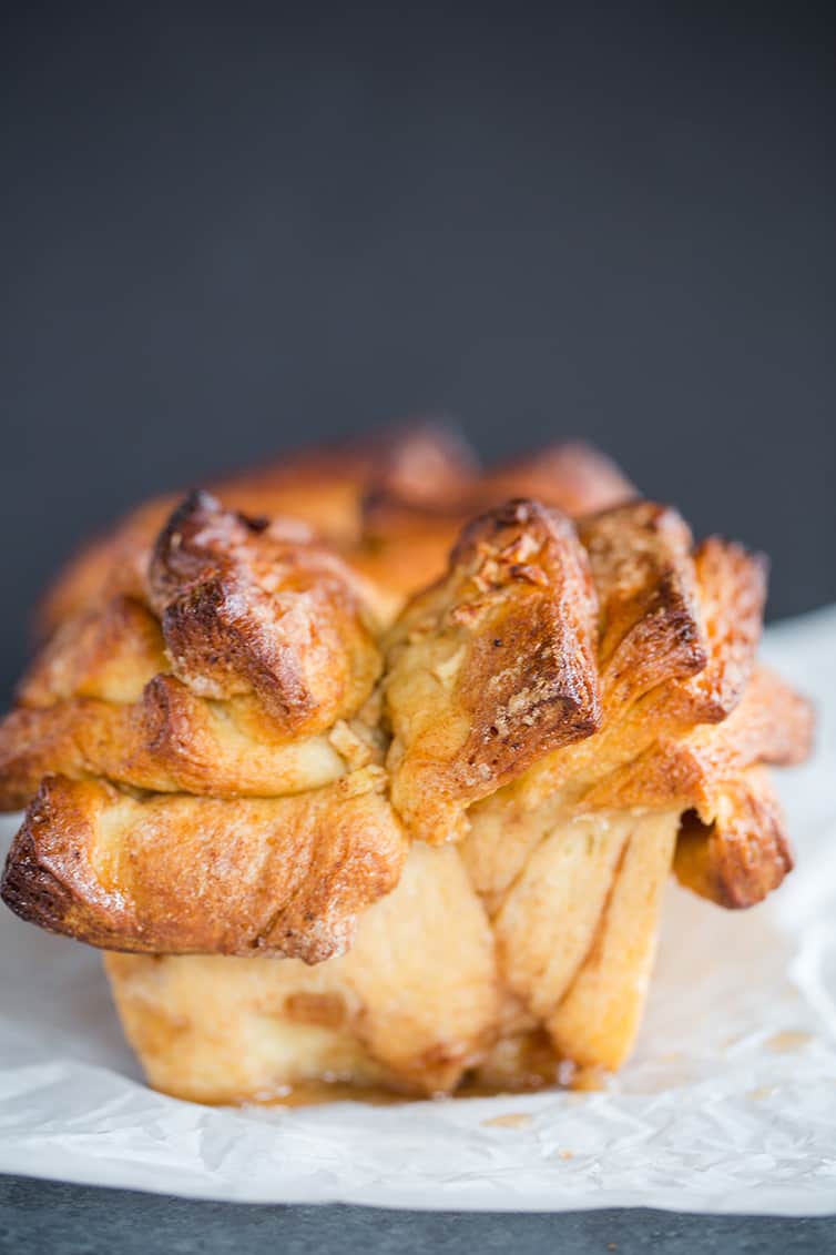 Apple Cinnamon Sugar Pull Apart Bread fresh from the oven!