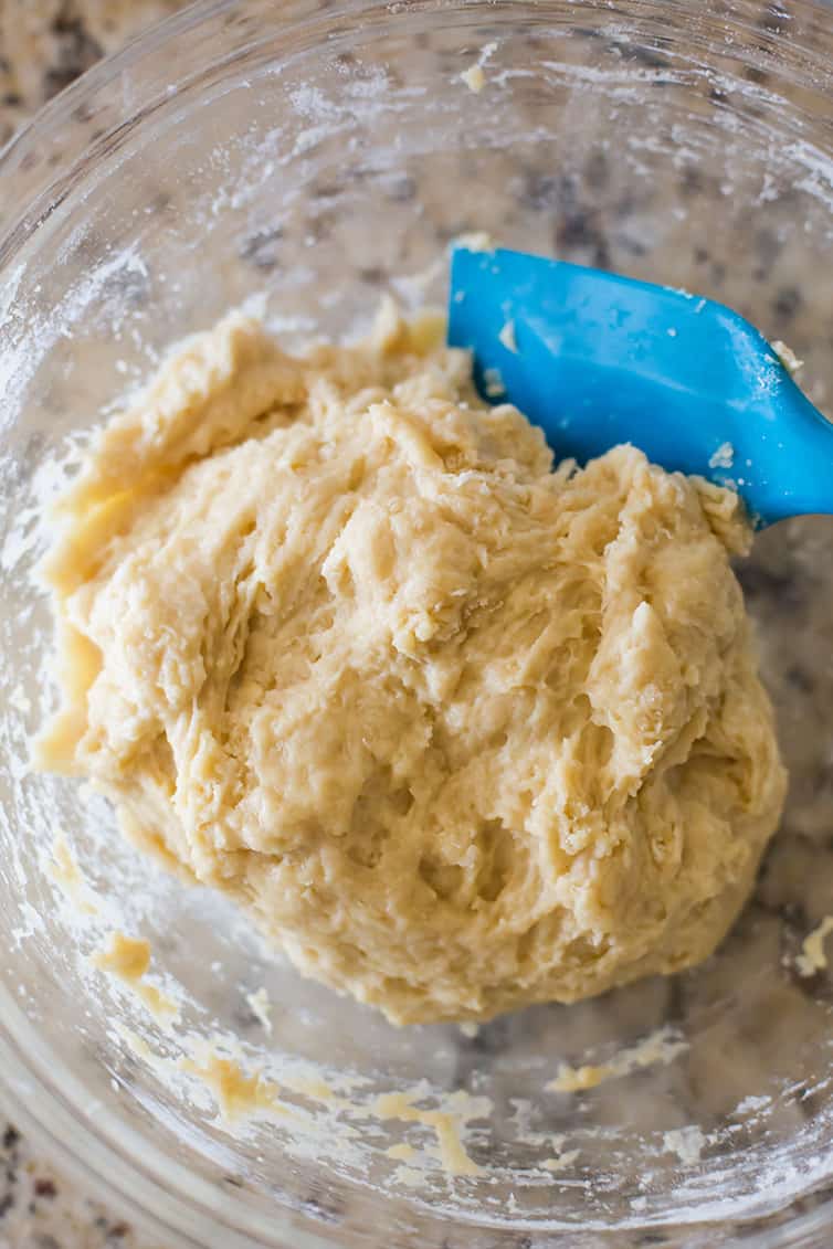 Mixing together the dough for Apple Cinnamon Sugar Pull Apart Bread