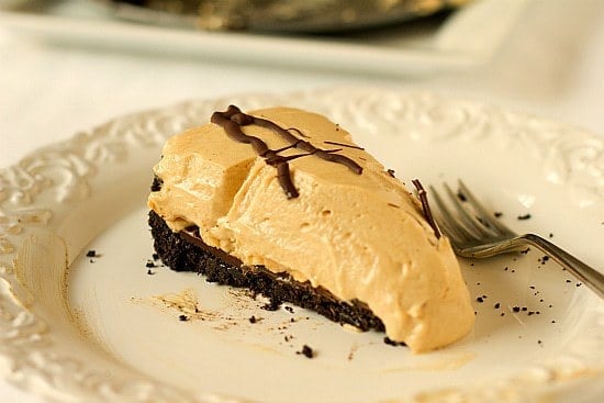 Slice of No-Bake Creamy Peanut Butter Pie