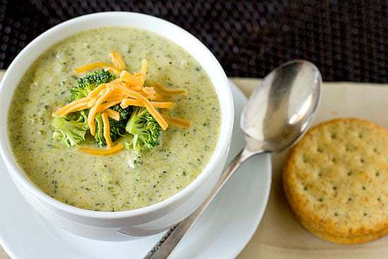 Easy Broccoli Cheese Soup | browneyedbaker.com