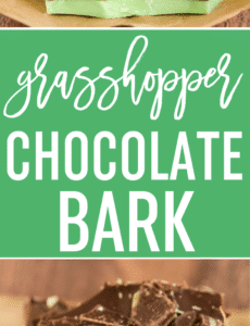 This Grasshopper Chocolate Bark combines the chocolate and mint flavors from the famous cocktail without the alcohol - perfect for a St. Patrick's Day party!