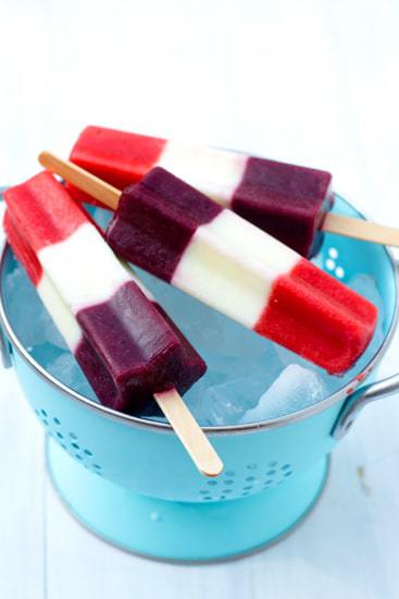 Red, White & Blue Firecracker Popsicles
