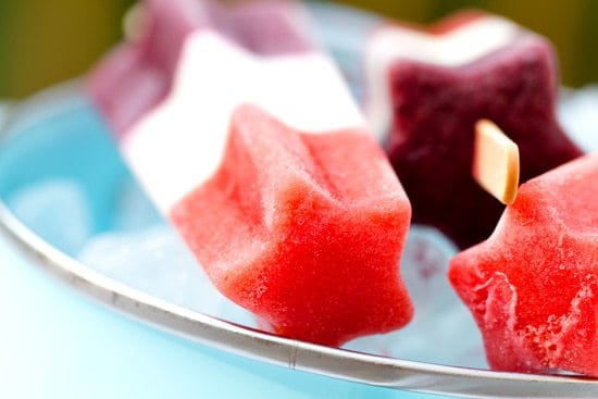 Red, White & Blue Star Ice Pops