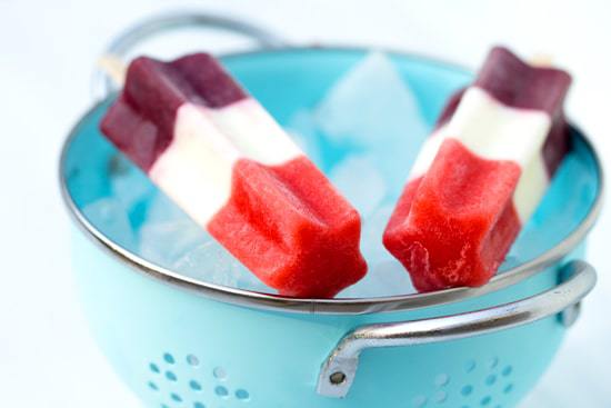 Red, White & Blue Firecracker Popsicles