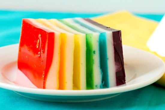 Rainbow Ribbon Jello - A gorgeous dessert and one of my grandma's signature recipes!