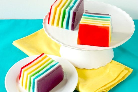 Rainbow Ribbon Jello - A gorgeous dessert and one of my grandma's signature recipes!