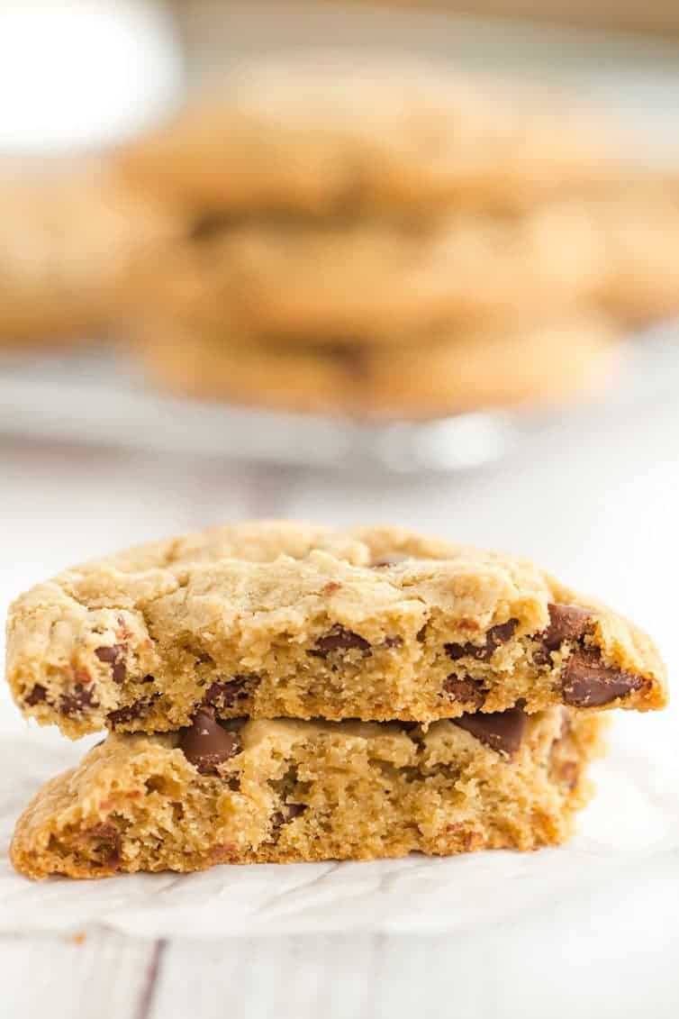 Cook's Illustrated Perfect Chocolate Chip Cookies are large, bakery-style chocolate chip cookies made with browned butter and dark brown sugar for a toffee-like flavor.