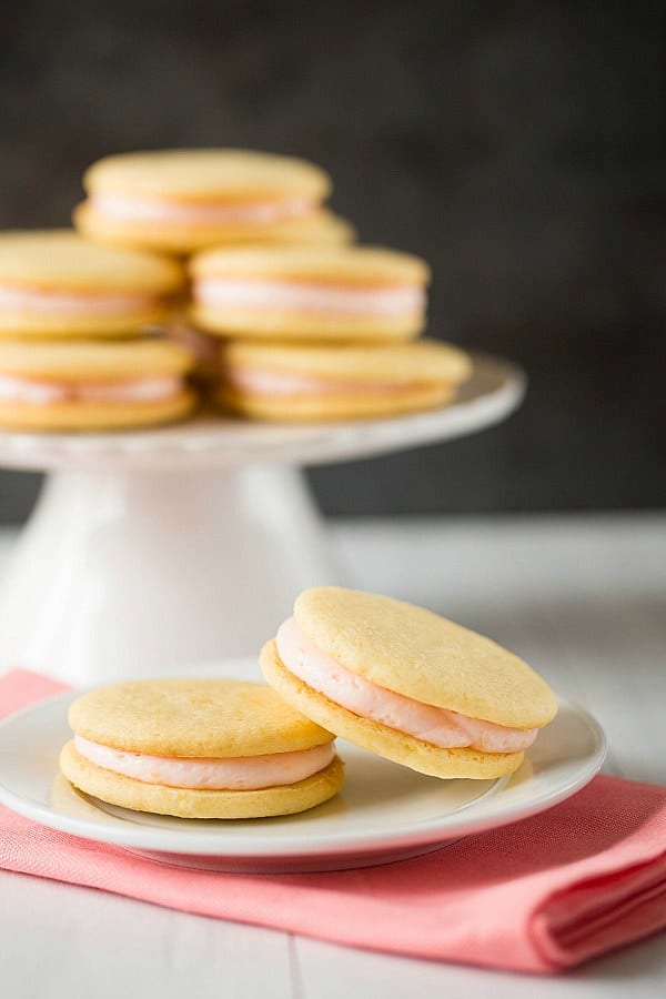 Pink Grapefruit Sandwich Cookies