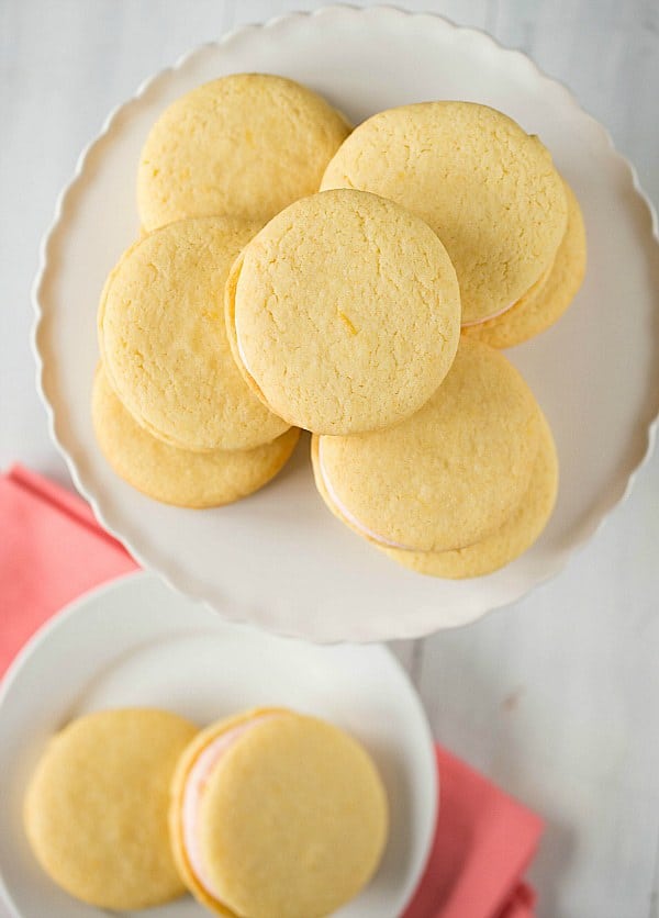 Pink Grapefruit Sandwich Cookies