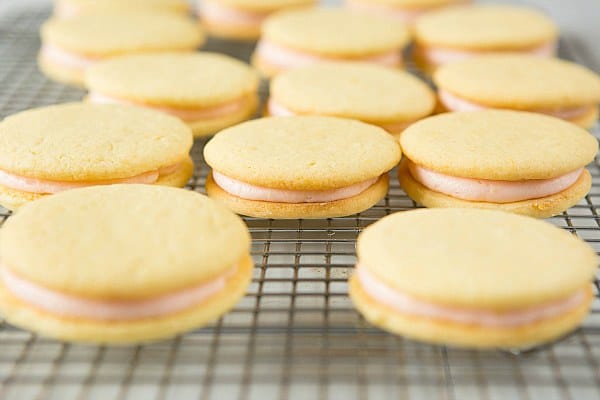 Pink Grapefruit Sandwich Cookies