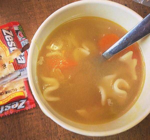 Sick day chicken noodle soup