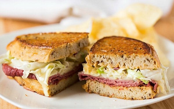 Reuben Sandwich, made with Jewish Rye Bread