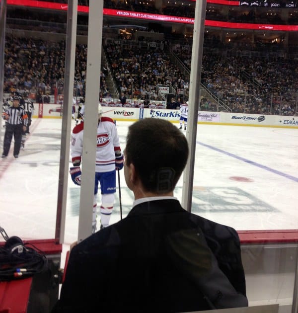 Penguins vs Montreal: Seats behind penalty box