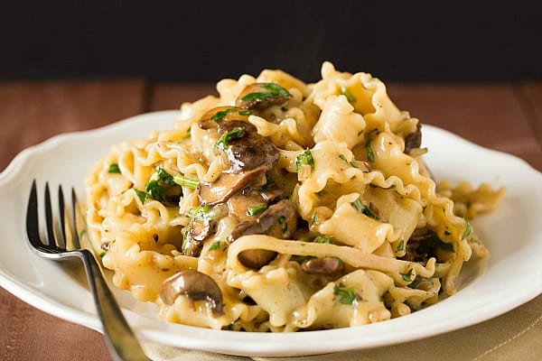 Creamy Mushroom-Fontina Pasta