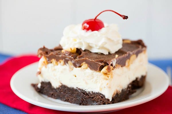 Frozen Brownie Sundae