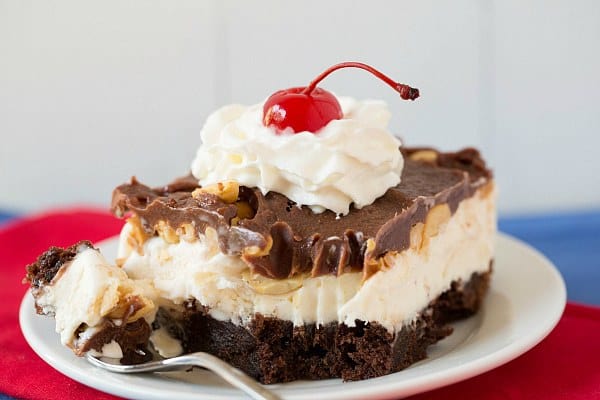 Frozen Brownie Sundae