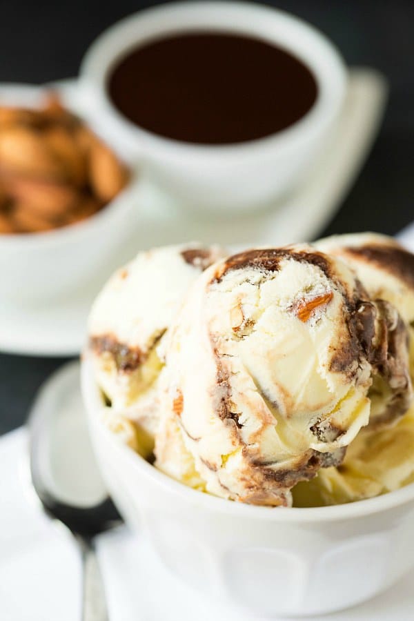 Toasted Almond Fudge Ripple Ice Cream
