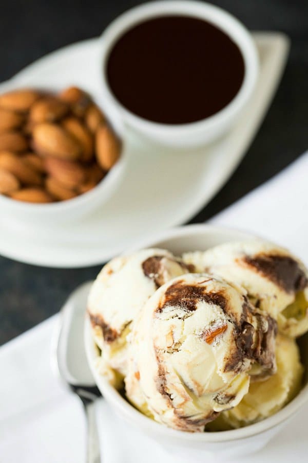 Toasted Almond Fudge Ripple Ice Cream