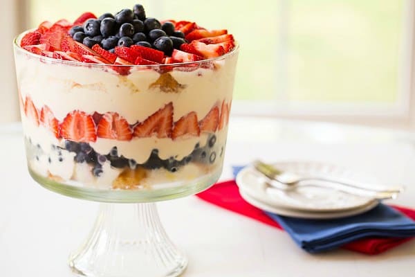 Red, White & Blue Berry Trifle by Brown Eyed Baker :: www.browneyedbaker.com