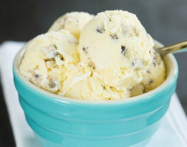 Chocolate Chip Cookie Dough Ice Cream by @browneyedbaker :: www.browneyedbaker.com