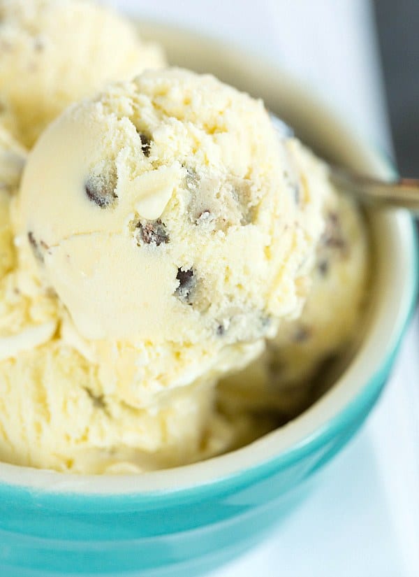 Chocolate Chip Cookie Dough Ice Cream by @browneyedbaker :: www.browneyedbaker.com