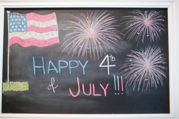4th of July chalkboard fun