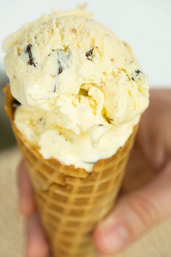 Toasted Coconut Dark Chocolate Chunk Ice Cream by @browneyedbaker :: www.browneyedbaker.com