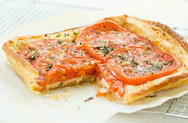 Tomato and Mozzarella Tart by @browneyedbaker :: www.browneyedbaker.com