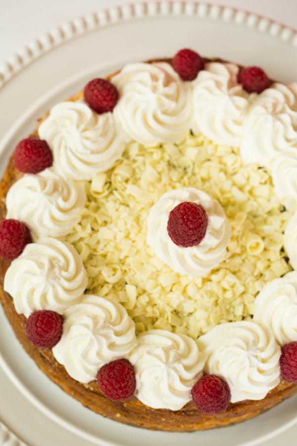 White Chocolate Raspberry Cheesecake