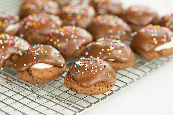 Chocolate Marshmallow Cookies by @browneyedbaker :: www.browneyedbaker.com