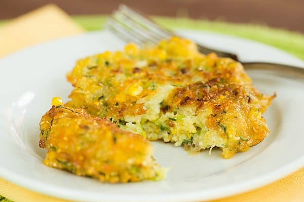 Zucchini-Corn Fritters by @browneyedbaker :: www.browneyedbaker.com