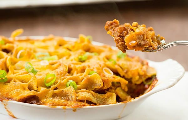 Frito Pie Recipe by @browneyedbaker :: www.browneyedbaker.com