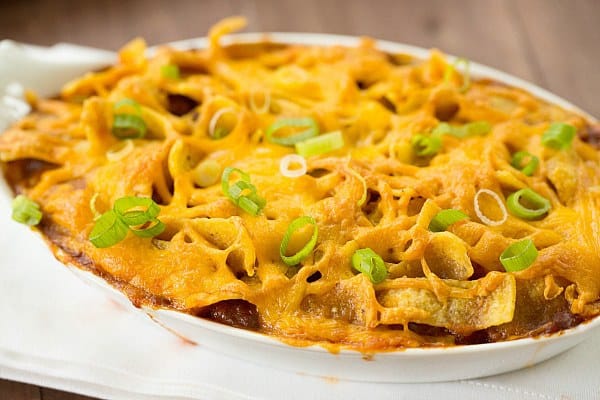 Frito Pie Recipe by @browneyedbaker :: www.browneyedbaker.com