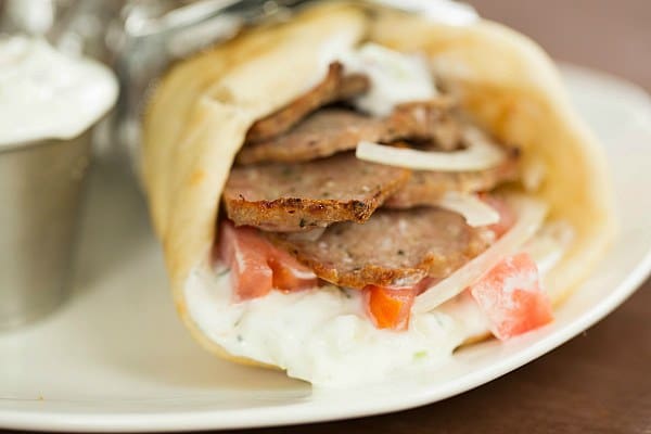 Greek Lamb Gyros with Tzatziki Sauce by @browneyedbaker :: www.browneyedbaker.com
