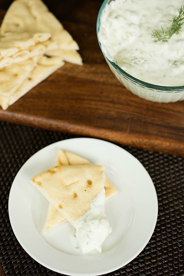Tzatziki Sauce Recipe on @browneyedbaker :: www.browneyedbaker.com
